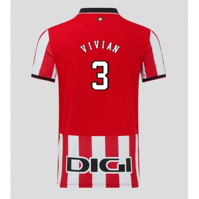 Moški Nogometni dresi Athletic Bilbao Dani Vivian #3 Domači 2025-26 Kratek Rokav Moški Nogometni dresi Athletic Bilbao Dani Vivian #3 Domači 2025-26 Kratek Rokav